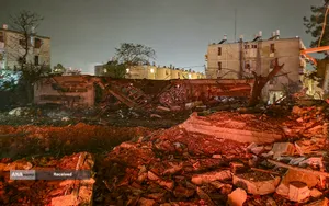 ویرانی های گسترده در سرزمین های اشغالی بر اثر حملات موشکی ایران