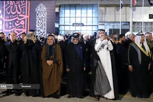استقبال رسمی از پیکر مطهر امام شهید در عراق با حضور رییس جمهور