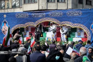 تشییع پیکر شهیدان لاریجانی، سلیمانی و شهدای ناو دنا
