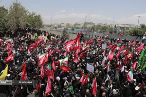 تشییع پیکر مطهر آقای شهید ایران و خانواده ایشان
