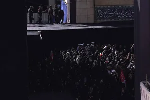 مراسم اقامه نماز بر پیکر امام شهید امت