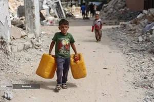 تشنگی زیر آوار و محاصره در غزه