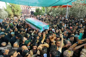 تشییع پیکر سردار شهید امیر علی حاجی زاده و و سردار محمود باقری فرمانده موشکی این نیرو