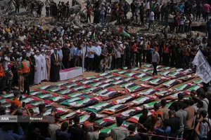 تشییع پیکر 112 شهید فلسطینی