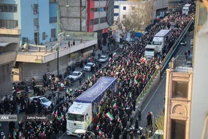 تشییع پیکر شهیدان لاریجانی، سلیمانی و شهدای ناو دنا
