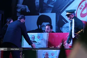 اجتماع مردمی در حمایت از رزمندگان اسلام و وداع با سردار شهید خادمی