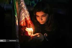 مراسم عزاداری در سوگ رهبر شهید انقلاب - میدان ولیعصر (عج)