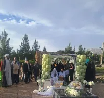 عقد شهدایی عهد آسمانی؛ پیوند زوج زرندی در جوار شهدای گمنام + فیلم