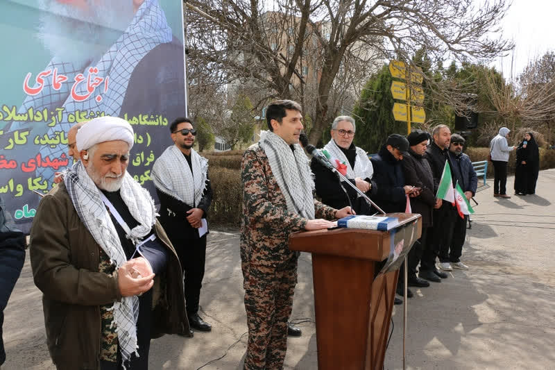 خروش دانشگاهیان دانشگاه آزاد اسلامی در حمایت از فاتحان خیبر/ موکب «مقاومت و پیروزی» در سراسر کشور برپا شد