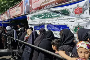 برپایی موکب خادمیاران و یاوران رضوی منطقه دارالمومنین در مسیر پیاده&zwnj;روی جاماندگان اربعین