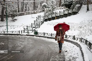 بارش برف زمستانی در تهران 