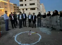 کلنگ‌زنی مدرسه پسرانه سما در قشم