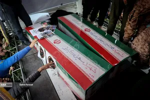 تشییع پیکر شهیدان لاریجانی، سلیمانی و شهدای ناو دنا
