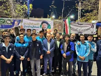 حضور تیم والیبال استقلال گنبد در مراسم بیعت با رهبری و دفاع از میهن اسلامی