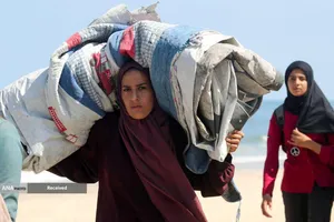 مردم آواره شهر غزه