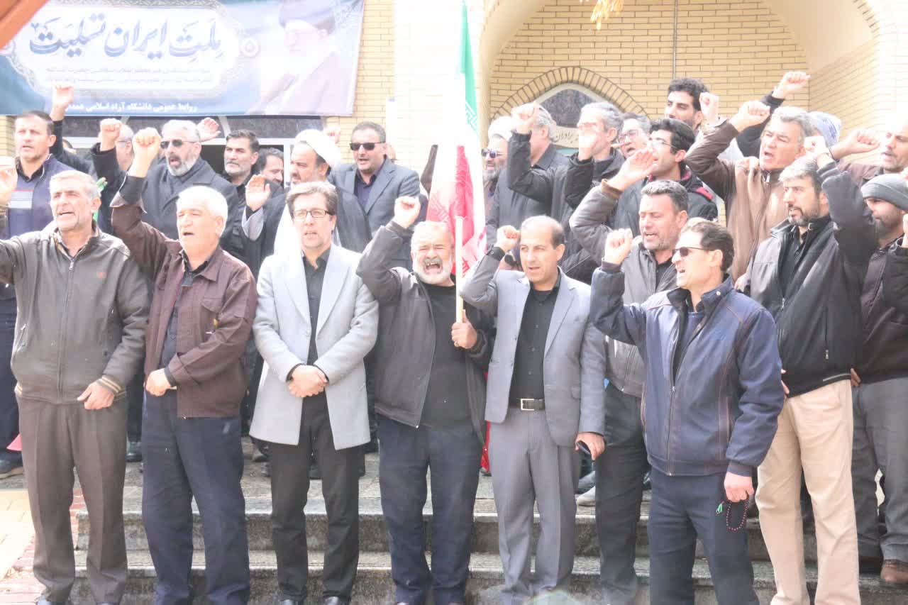 خروش دانشگاهیان دانشگاه آزاد اسلامی در حمایت از فاتحان خیبر/ موکب «مقاومت و پیروزی» در سراسر کشور برپا شد