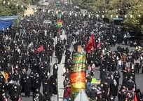 فریاد «لبیک یا حسین» در پایتخت؛ جاماندگان اربعین، پیام وفاداری سر دادند+ عکس و فیلم