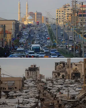 غزه پیش و پس از جنگ