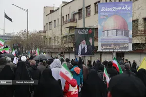 بمباران جنگنده های رژیم صهیونیستی - آمریکایی در راهپیمایی روز قدس تهران