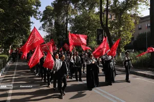 عزاداری هیئت&zwnj;های دانشجویی به مناسبت اربعین حسینی در جوار محل شهادت رهبر شهید انقلاب