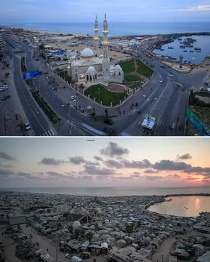 غزه پیش و پس از جنگ