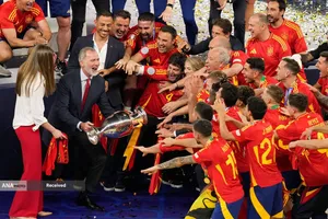 جشن قهرمانی اسپانیا در یورو 2024
