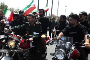 رژه بزرگ موتور سواران جان فدا در تهران