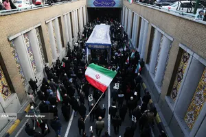 تشییع پیکر شهیدان لاریجانی، سلیمانی و شهدای ناو دنا