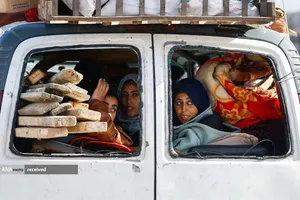 کوچ فلسطینیان آواره در نوار غزه