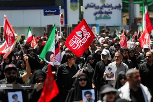 تشییع پیکر مطهر آقای شهید ایران و خانواده ایشان در مشهد