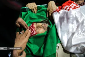 وداع با پیکر&zwnj; مطهر  شهید حجت&zwnj;الاسلام علی رازینی رئیس شعبه ۳۹ دیوان عالی کشور در معراج شهدای تهران