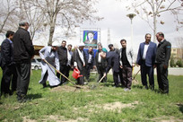 کاشت نهال امید در دانشگاه آزاد اسلامی اراک به یاد شهدا