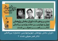داوران بخش پژوهش چهل‌وچهارمین جشنواره بین‌المللی تئاتر فجر معرفی شدند