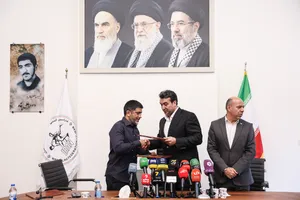 مراسم امضای تفاهم&zwnj;نامه همکاری فدراسیون کشتی و دانشگاه آزاد اسلامی