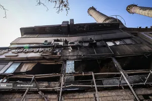 تخریب و آتش سوزی اموال عمومی در تهران