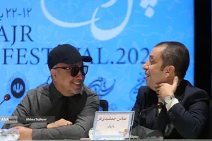 عباس جمشیدی&zwnj;فر و رضا عطاران در نشست خبری فیلم سینمایی &laquo;صددام&raquo;