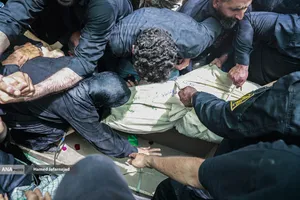 تشییع و خاکسپاری شهدای حملات رژیم صهیونیستی در قطعه42 بهشت زهرا(س)