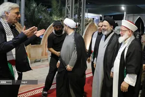 بازدید حجت&zwnj;الاسلام سیدعبدالفتاح نواب، نماینده ولی&zwnj;فقیه در امور حج و زیارت از موکب الاقصی فلسطینیان در مسیر مشایه و کربلای معلی 