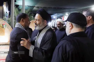 بازدید حجت&zwnj;الاسلام سیدعبدالفتاح نواب، نماینده ولی&zwnj;فقیه در امور حج و زیارت از موکب الاقصی فلسطینیان در مسیر مشایه و کربلای معلی 