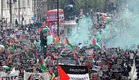 هزاران نفر از ساکنان لندن در تظاهرات ضدصهیونیستی شرکت کردند
