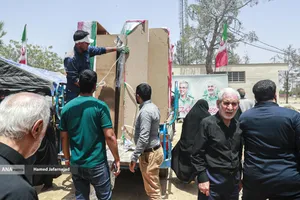 تشییع و خاکسپاری شهدای حملات رژیم صهیونیستی در قطعه42 بهشت زهرا(س)