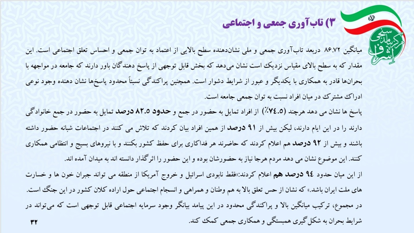 مردم ایران در جنگ رمضان چقدر تاب آوردند؟ مردم ایران در جنگ رمضان چقدر تاب آوردند؟