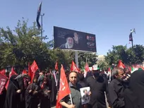 حضور گسترده دانشگاهیان دانشگاه آزاد بابل در مراسم تشییع پیکر مطهر رهبر شهید انقلاب