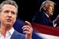 فرماندار کالیفرنیا: به صورت ترامپ مشت کوبنده بزنید