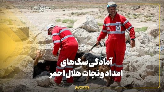 آمادگی سگ‌های امداد و نجات هلال‌احمر