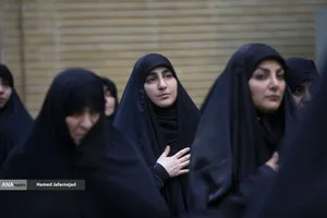 زینب سلیمانی در مراسم گرامیداشت سرلشکر شهید مهدی ربانی و سرلشکر شهید غلامرضا محرابی معاونان سابق اطلاعات و عملیات ستاد کل نیروهای مسلح