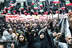 تشییع و خاکسپاری شهدای حملات رژیم صهیونیستی در قطعه42 بهشت زهرا(س)