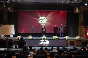 سحر امامی مجری تلویزیون در مراسم بزرگداشت شهدای رسانه در نبرد با رژیم صهیونیستی