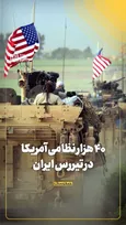 ۴۰ هزار نظامی آمریکا در تیررس ایران