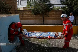 مانور امدادگران جمعیت هلال احمر